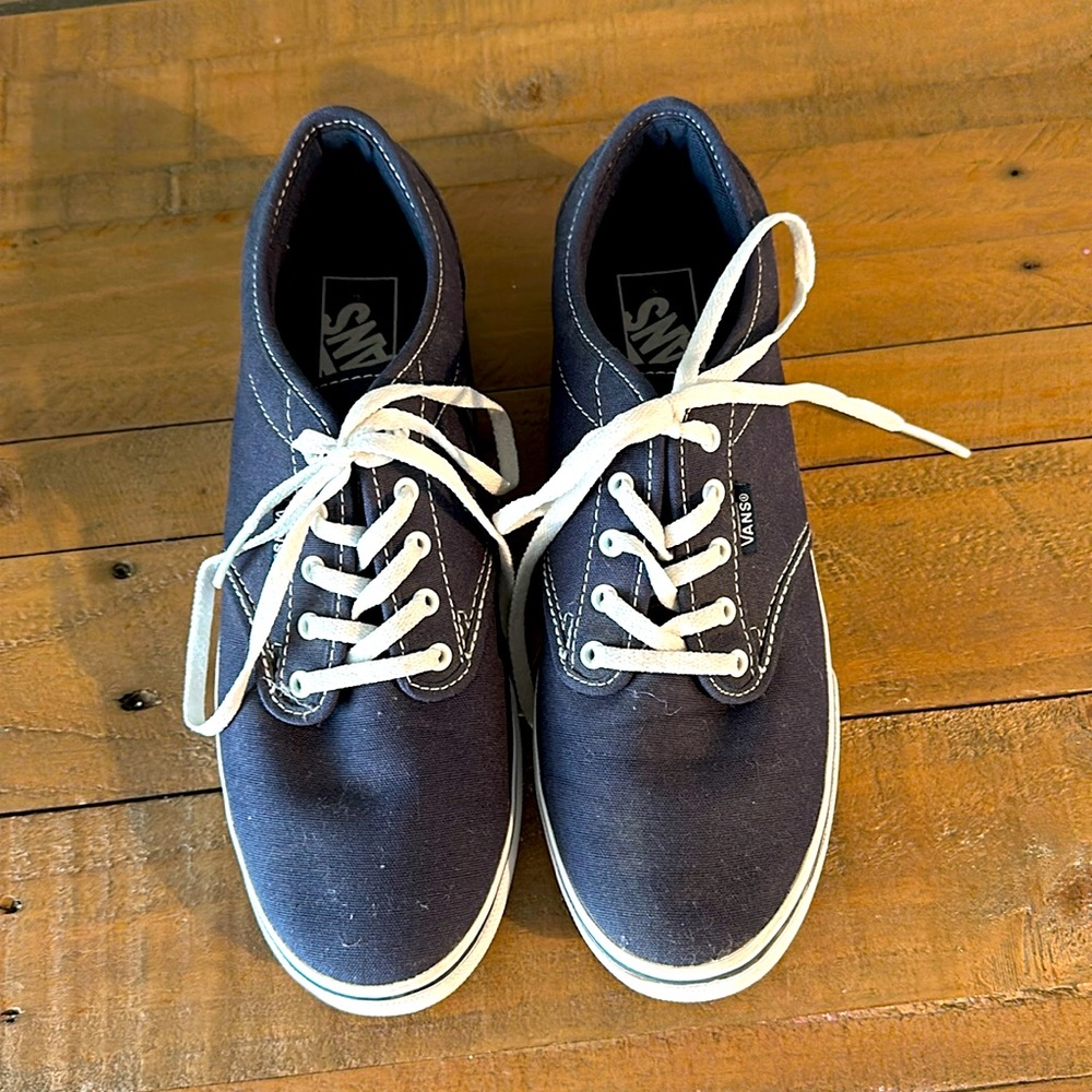 Navy blue women’s Vans.